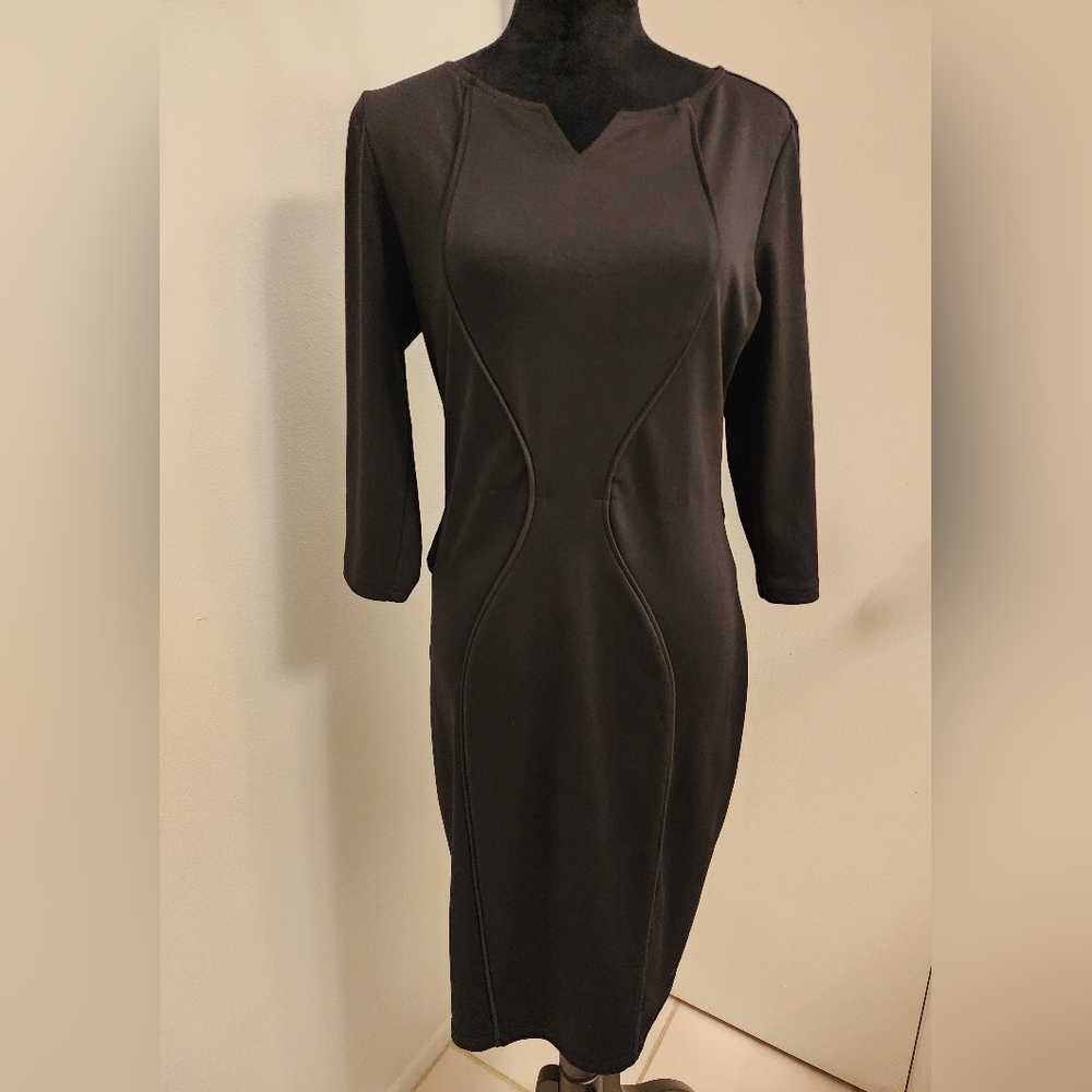 VFSHOW Black Bodycon Sheath Dress with Waist Detail | Size L